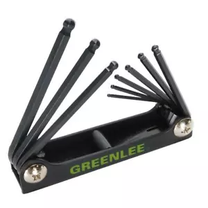 Greenlee 0254-12 Folding Ball-End Hex-Key Set, 9-Piece - Picture 1 of 1
