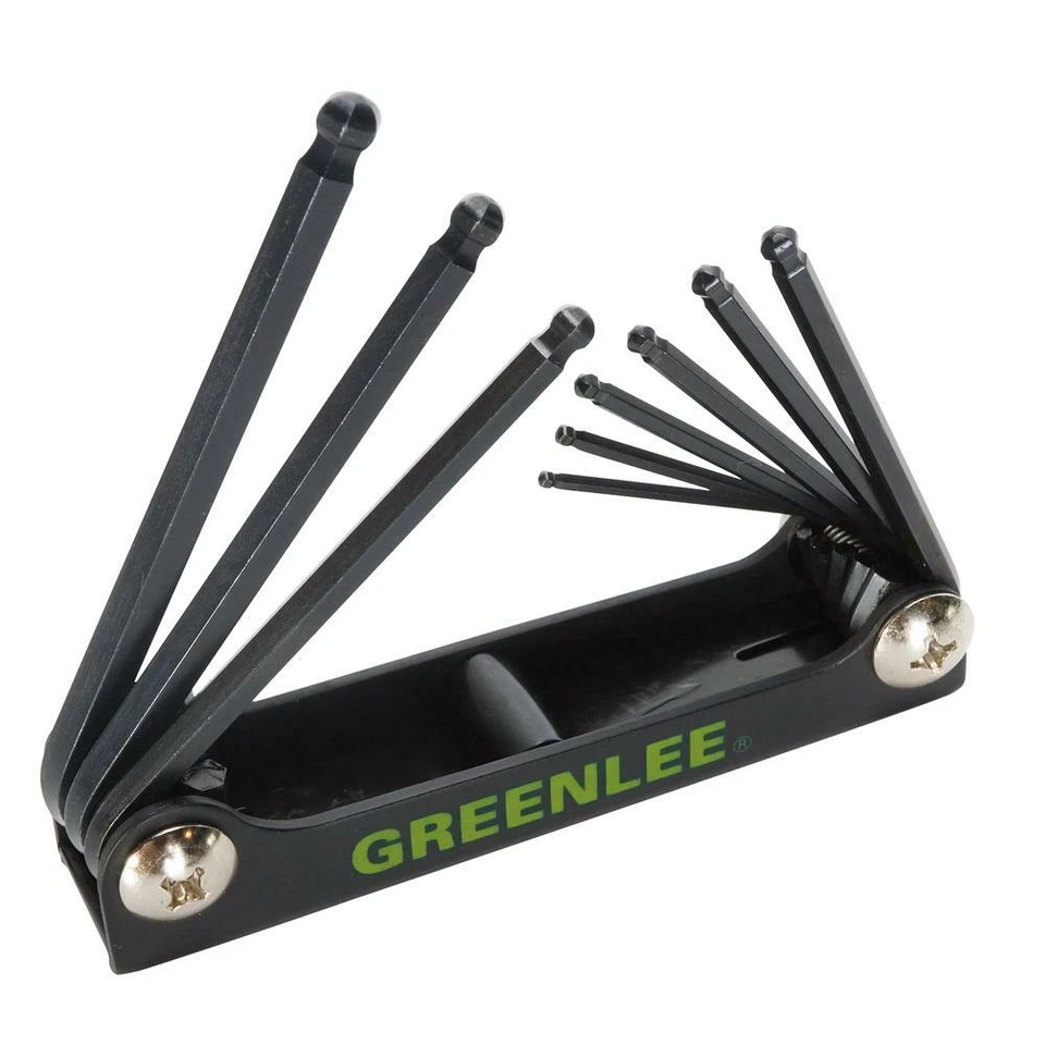 Greenlee 0254-12 Folding Ball-End Hex-Key Set, 9-Piece - Image 1 of 1