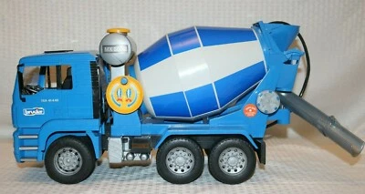 BRUDER 1/16th Scale Blue & White Cement Mixer Truck 02744, Made in Germany, 2001 - Image 1 of 4