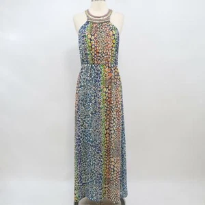 HD in Paris Maxi Dress Womens 4 Mayacamas Bejeweled Neck Anthropologie - Picture 1 of 11