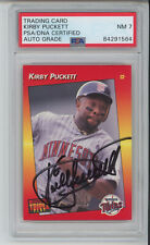 1992 Donruss Triple Play #202 Kirby Puckett Signed Autographed Card PSA/DNA Auto