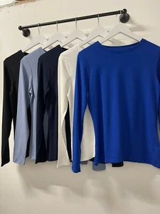 M&Co Ladies Fitted Crew Neck T Shirts 5 Colours Sizes 8-24 Brand New - Picture 1 of 13