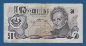 AUSTRIA -- 50 SCHILLING 2.1.1970 (1972) -- BC+ // F+ -- PICK 143a. - Picture 1 of 2