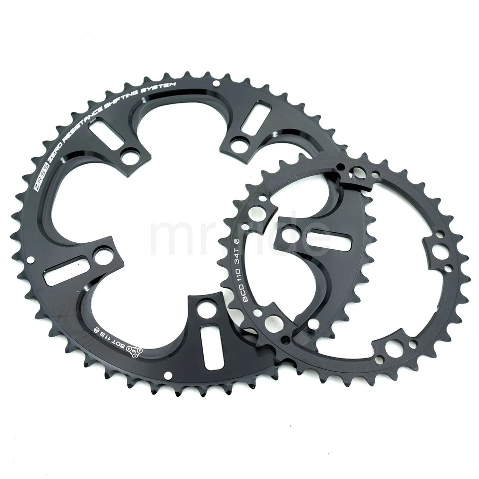 Driveline Chainring Road Bike Bicycle 50-34tt 11 Speed 7075/t6 BCD 110mm Black