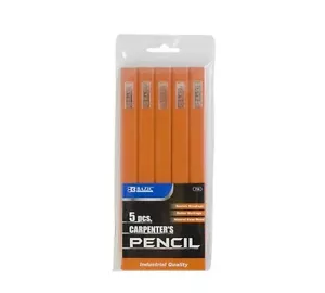 5pc Carpenters Woodworking Pencil Marking Drawing Pen Marker Hard Joiner Measure - Picture 1 of 2