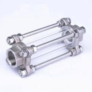 Flow Sight Glass Indicator Stainless Steel Water Oil Female Connection Diopter - Picture 1 of 12