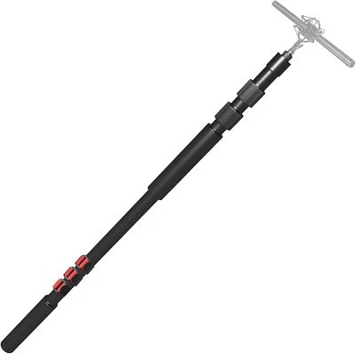 Portable Handheld Boom Pole for Shotgun Mic, 3-Section Extendable Microphone Arm - Image 1 of 4