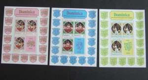 Dominica 1978 25th Ann Coronation hojas MNH UM sin montar como nuevo - Imagen 1 de 1