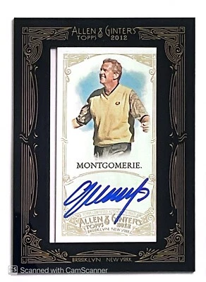 2012 Topps Allen & Ginter Framed Mini AUTOGRAPH AUTO AGA-CMO Colin Montgomerie - Image 1 of 2