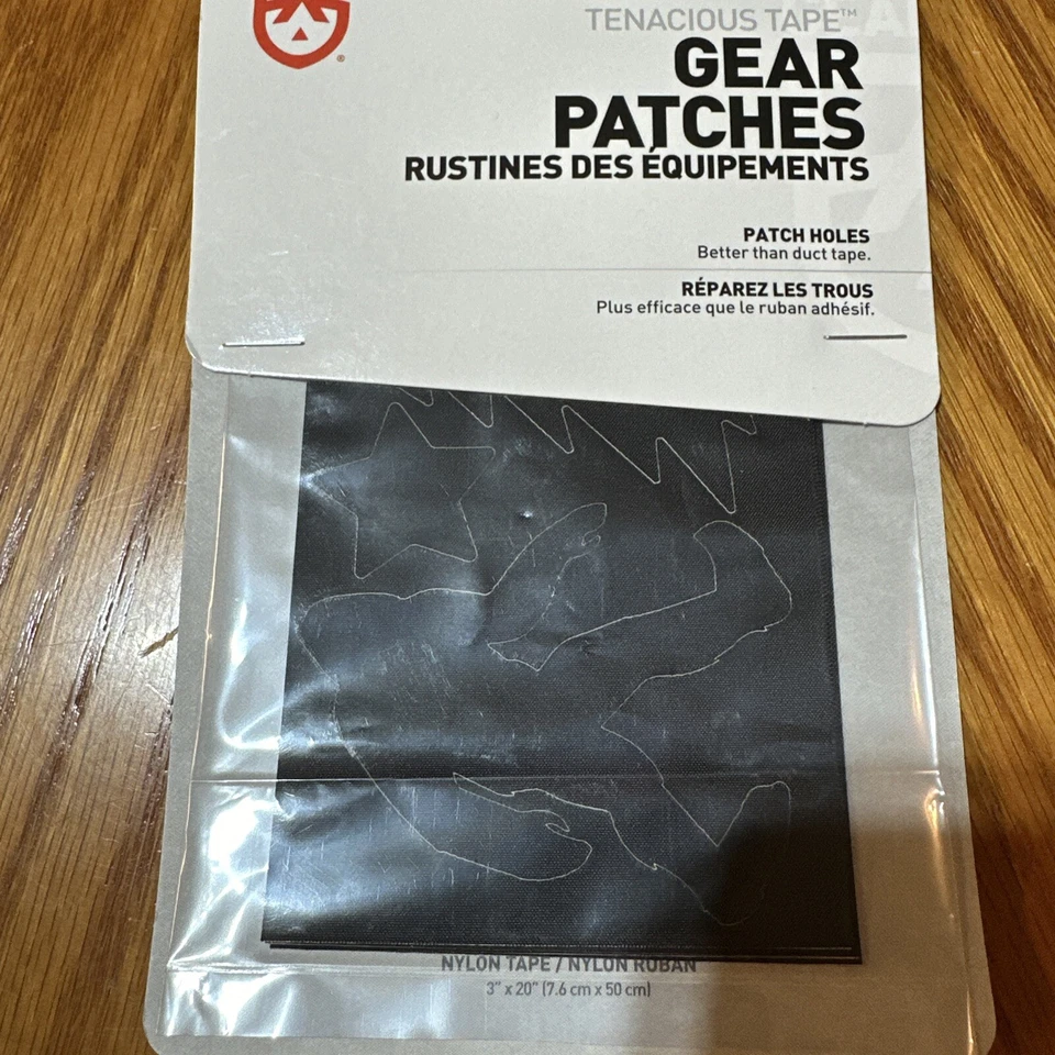 Gear Aid Tenacious Tape Patches for Fabric Repair Camping 20" Style Black