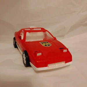 Processed Plastics Pontiac Fiero 11″ Red & White Vintage Plastic Vehicle - Picture 1 of 8