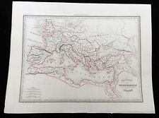 Antique Map of the Constantine Empire Imperial Rome Roman emperor Trajan 1846