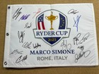 2023 Ryder Cup Team Europe Golf Flag Signed by 16 inc McIlroy Rahm Rose + COA