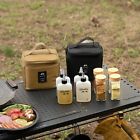 Outdoor Camping Portable Spice-Jars Organizer Container Set W/ Storage Bag New
