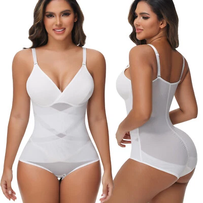 Mujeres Sin Costuras Esculpido Body Modelador Control Abdomen Body Chaleco Prendas moldeadoras Foto 1 de 4