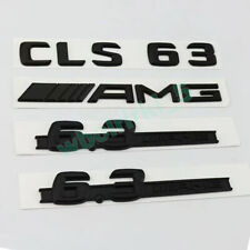 Für Mercedes CLS63 AMG 6.3AMG Flache Embleme Aufkleber Schwarz Glanz Auto NEW