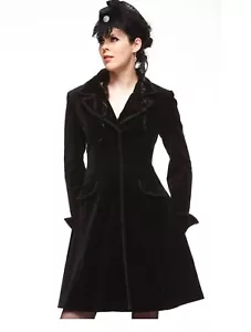 Spin Doctor Hell Bunny Gothic Victorian Vampire Steampunk Velvet Frock Coat 3XL - Picture 1 of 10