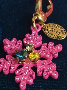 Juicy Couture Pink Pave Snowflake Charm 2011 LE Snow Flake Limited Edition - Bild 1 von 13