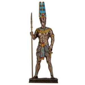 Veronese Egyptian God Amon Figurine • Bronze Finish • 26cm • Mythical Decor - Picture 1 of 6