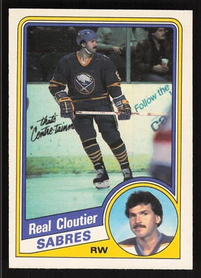 1984-85 O-Pee-Chee #19 Real Cloutier Card TCCCX - Image 1 of 2