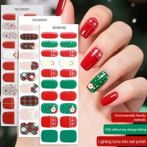 Pegatina para uñas semi gel tema Navidad copo de nieve alce; D6J7 - Imagen 1 de 25