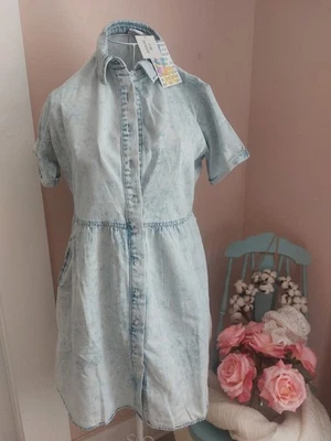 Vestido Lularoe Ashton Sixe XXS Nuevo Con Etiquetas Denim Lavado Ligero Foto 1 de 4