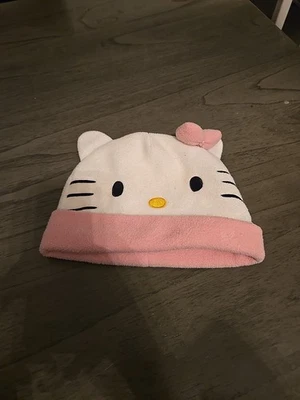 Sanrio Hello Kitty Gorro Sombrero Invierno Ropa Cálida Rosa Vellón Lazo Foto 1 de 3
