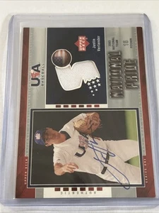 Justin Verlander 2003 Upper Deck USA Rookie Blue Ink Patch USA5 National Pride - Picture 1 of 2