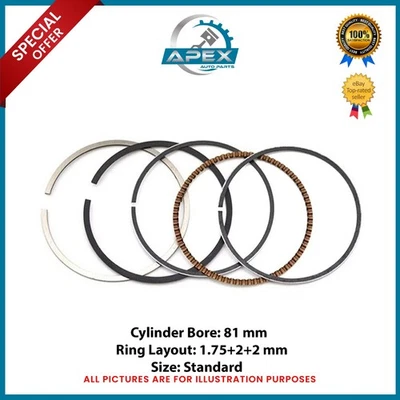AUDI SEAT VW CADDY, GOLF, CRAFTER 2.0 TDI CRFA CUNA PISTON RINGS 4CYL STD - Image 1 of 4