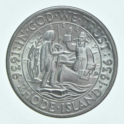 1936-D Rhode Island Commemorative Half Dollar *9316 - Image 1 of 3