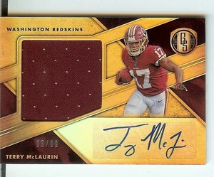 TERRY MCLAURIN RC PLAYER WORN 2019 GOLD LABEL #337 AUTO JERSEY 99/99 - Picture 1 of 2
