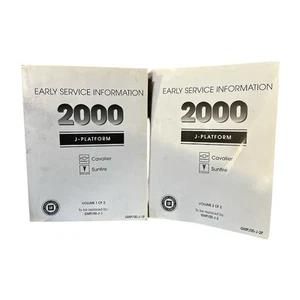 2000 GM J Platform Early Service Information Volume 1 & 2 Cavalier Sunfire - Picture 1 of 12