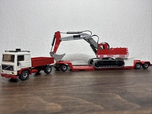 Siku 1:55 LKW Volvo F12 mit Tieflader-Anhänger aus 4015 + Siku 3413 Menck Bagger - Bild 1 von 21