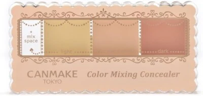 CANMAKE Color Mixing Concealer 04 Red Beige 4.2g 3-color palette - Image 1 of 4