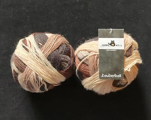 Zauberball 100g Sock Yarn #1155 for Sweater or Socks Chocolate Cream Wool Nylon - Picture 1 of 3