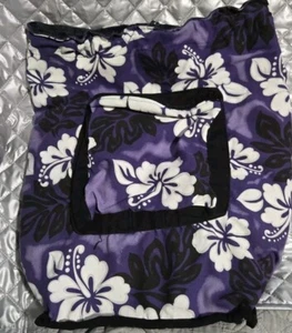 Island Wear Hawaiian Purple Floral Backpack  - Picture 1 of 4