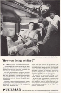 1945 Pullman: How You Doing Soldier Vintage Print Ad - Picture 1 of 1