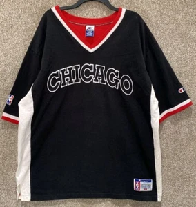 Vintage 90s Champion NBA Mens Chicago Bulls Official Shooting Shirt Size XL USA - Picture 1 of 12