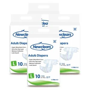 Newclears Adult Diapers with Tabs for Men Women Incontinent Absorbent, L, 40ct - Picture 1 of 12