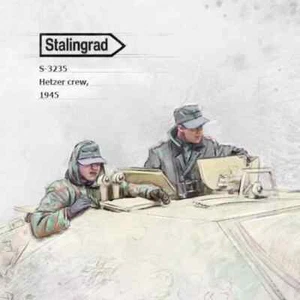 1/35 Harzfigur Modell zwei deutsche Panzerbesatzungsmitglieder unlackiert unmontiert - Bild 1 von 2