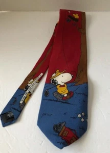 Vintage Snoopy Peanuts Mens Golf Tie United Feature 1965 100% Silk - Picture 1 of 8