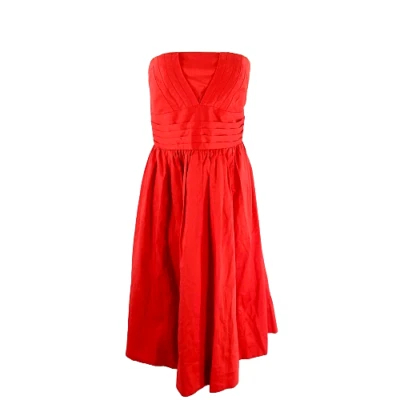 Moulinette Soeurs Size 8 Shoals Harvest Strapless Dress Red Party Anthropologie - Imagem 1 de 4