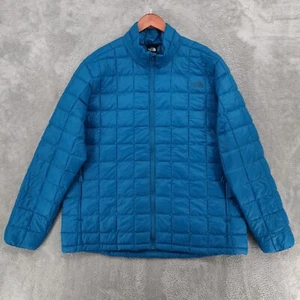 The North Face Thermo Ball Eco Jacket Men 2XL Blue Full Zip Puffer Outdoor - Picture 1 of 19
