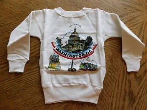 New Vintage 1970's U.S. Capitol Washington DC Kids Youth Sweatshirt Size 4 - Picture 1 of 12