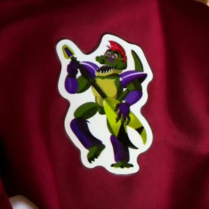 FNAF Five Nights at Freddys Glamrock Montgomery Monty Gator Glossy Sticker - Picture 1 of 2