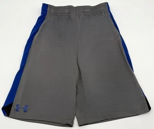 Under Armour Youth L/G Loose Fit Gray & Blue Athletic Shorts - Picture 1 of 5