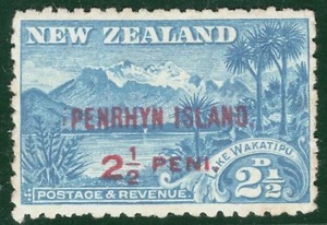 PENRHYN ISLAND KEVII Stamp SG1 2½d Wakatipu Overprint (1902) Mint c£16 2RBLUE115 - Picture 1 of 6