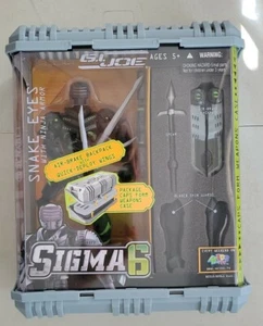 NEW 2005 GI JOE SIGMA 6 SNAKE EYES ACTION FIGURE 8” W/ NINJA ARMOR HASBRO! R142 - Picture 1 of 2