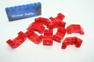 Lego (c) 10x Rumpf Schrägstein - inverted - 2x4 - rot - 4871- slope 45 red - Bild 1 von 1