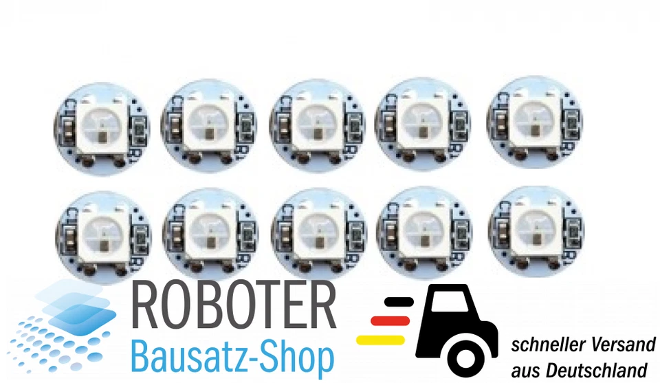 10x WS2812b mini Platine Board LED RGB SMD 5050 Arduino Raspberry Pi - Bild 1 von 1
